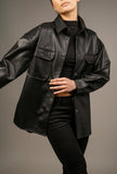 Alice Vegan Leather Shirt with Pockets