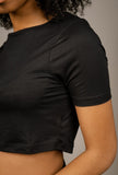 Cher Cropped Crew Neck T-shirt - Little Black Pistol