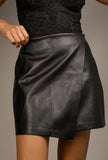 Emma Faux Leather Wrap Skirt - Little Black Pistol
