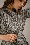 Florence Leaf Printed Shirt Dress - Little Black Pistol