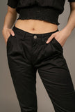 Indira Straight Cut Lightweight Trousers - Little Black Pistol