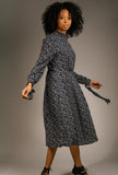 Nadia Printed Tie Midaxi Dress - Little Black Pistol