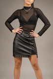 Norma Jean Faux Leather Skirt - Little Black Pistol